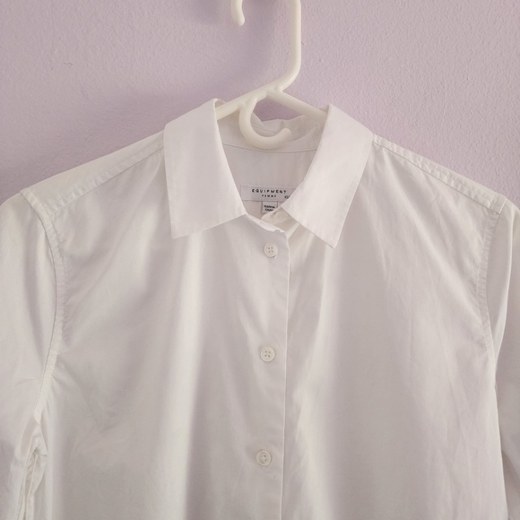 Equipment The Femme Button Down Shirt Stripe Cuffs  White Size XS - Picture 2 of 13